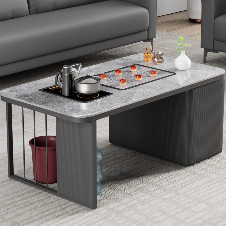 功夫茶几简约现代组合客厅小户型茶桌茶几岩办公室接待轻奢板茶台