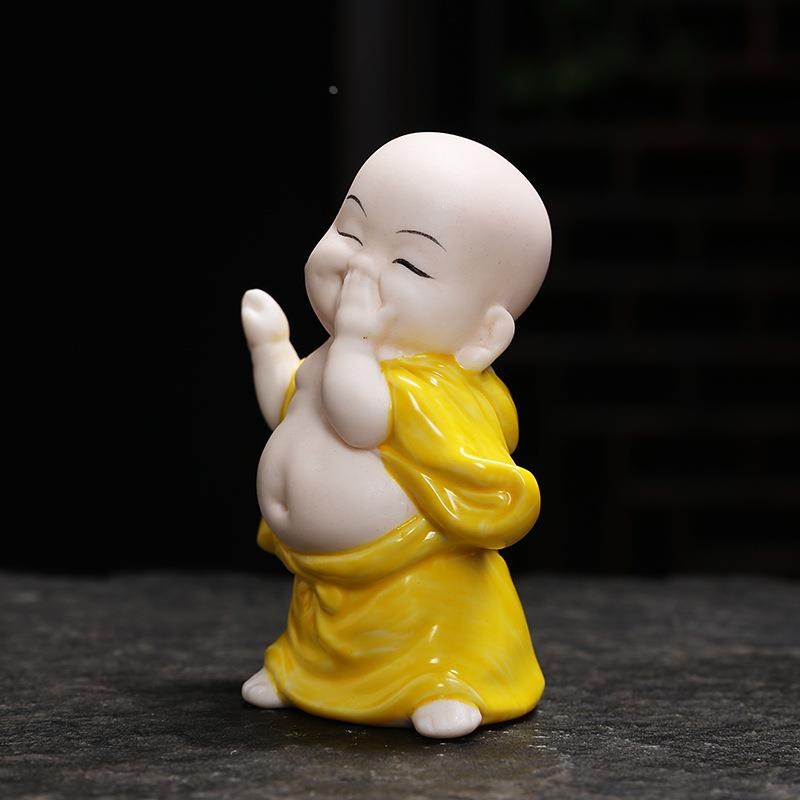 禅意小和尚客厅陶瓷摆件电视柜家居办公室好物茶几茶桌装饰品礼品