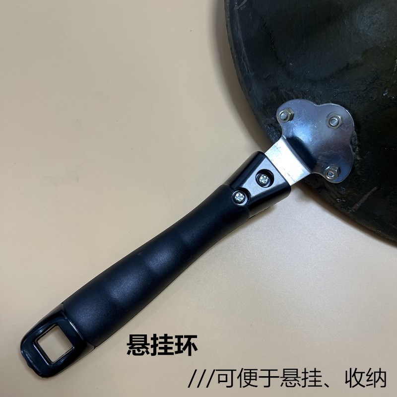传统老式生铁锅家用铸铁锅双耳炒锅不粘锅尖底锅圆底已开锅炒菜锅