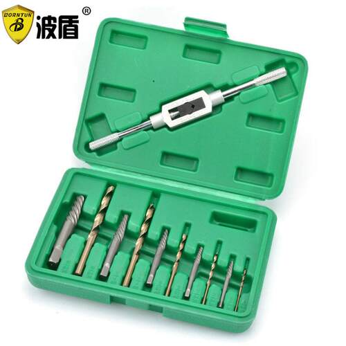 波盾11件套断螺丝取出器断头螺杆取出器套装反牙螺丝工具