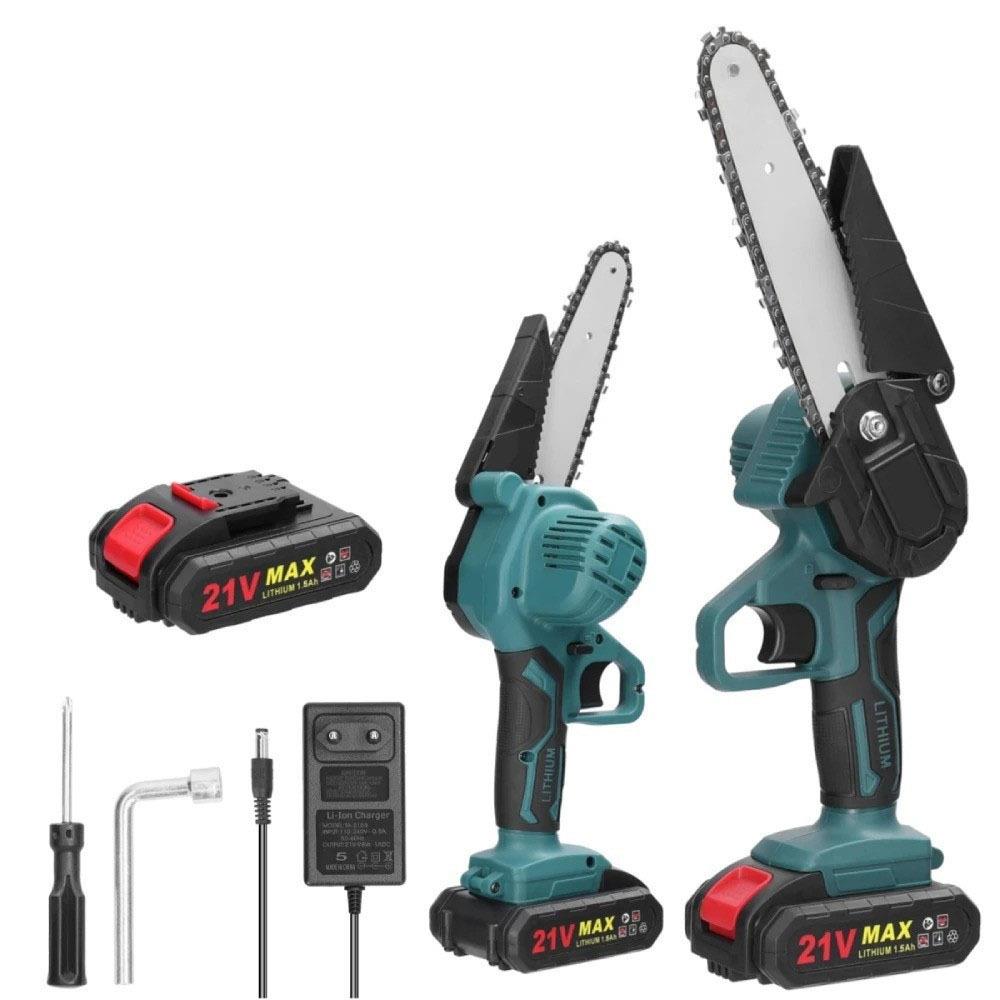 充电式单手电锯家用小型手持有刷手提锂电伐木锯户外电据电链锯