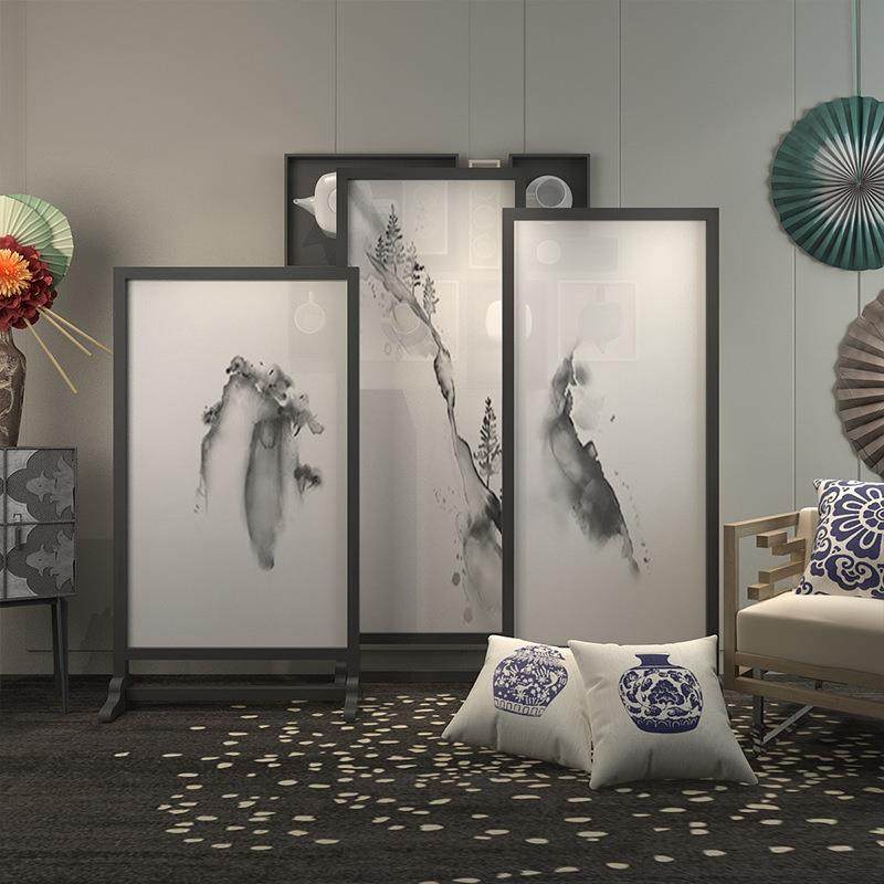 新中式实木屏风隔断装饰玄关客厅办公室茶馆组合座屏意境山水纱画,鲜花速递/花卉仿真/绿植园艺,割草机/草坪机,淘宝优惠券,粉丝福利购,淘宝优惠卷