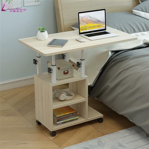 床上推拉桌子移动床边侧边款折叠电脑懒人升降台式卧室简易可调节