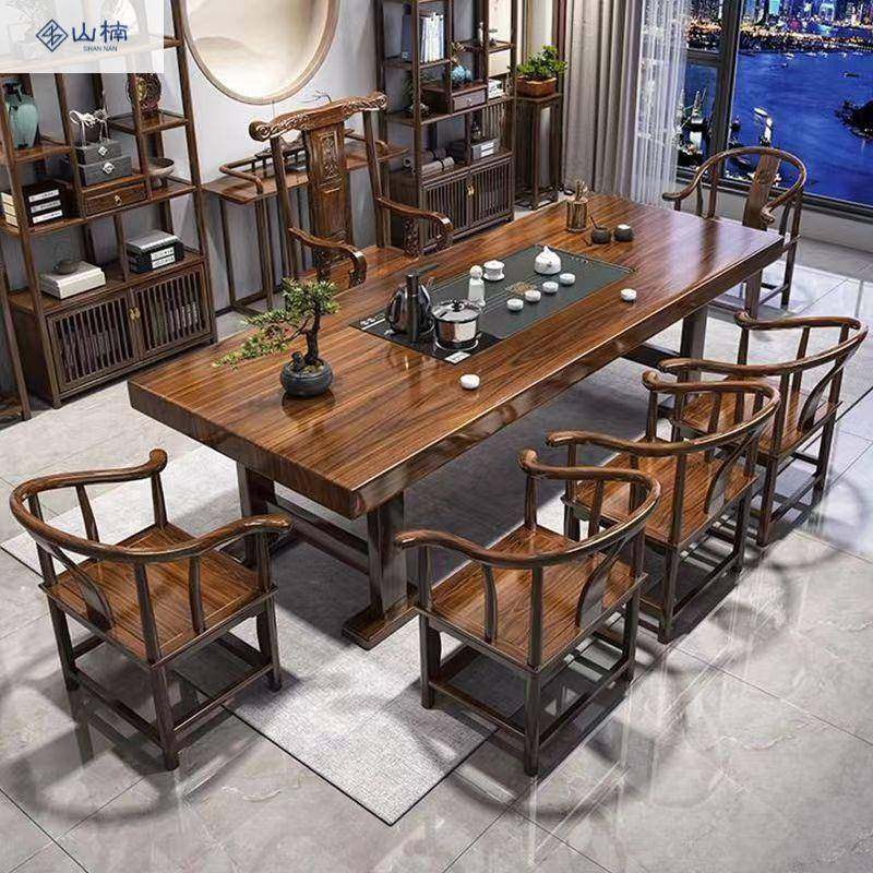 高端实木大板茶桌椅组合茶桌一体泡茶家用茶几带抽屉,3C数码配件,USB灯,淘宝优惠券,粉丝福利购,淘宝优惠卷