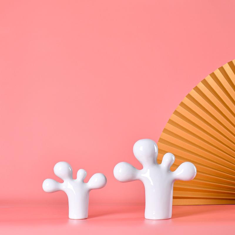 北欧简约创意陶瓷艺术摆件家居客厅台面瓷器摆设书房电视柜摆件