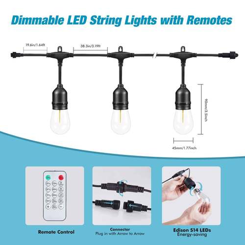 48FT-15灯S14三色温ED庭院装饰灯串直销