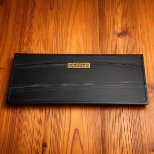 新款纯天然皇庭玉石茶盘家用办公客厅干泡茶盘高档奢华乌金石茶盘