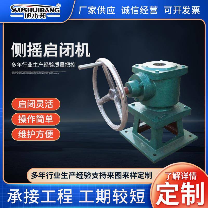 侧摇启闭机闸门一体式1T2TT5T丝杆侧摇螺杆式启闭机