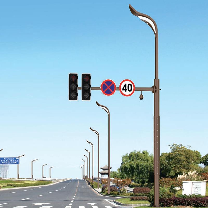 厂家道路照明路灯带监控WIFI信息灯显示屏一体化综合杆共杆