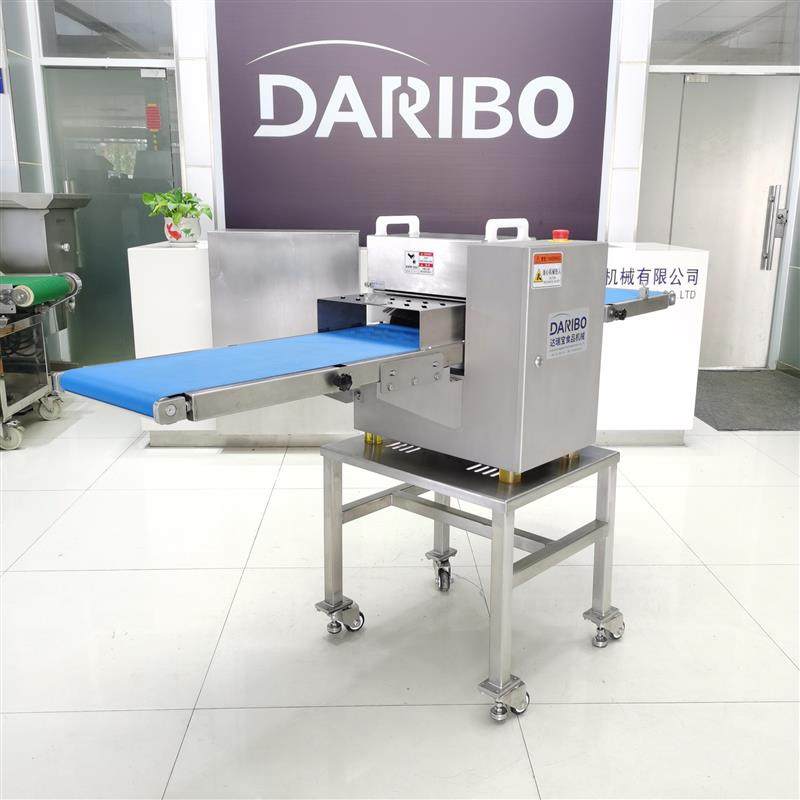 lDRB-FT340双传送带分条机 油炸五花肉切块机分块机 三文鱼切丁机