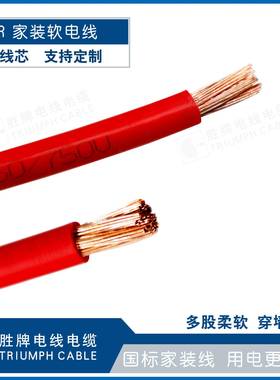 胜牌NH-BV电线电缆2.5/6平方多股软线国标纯铜芯家用绝缘导线