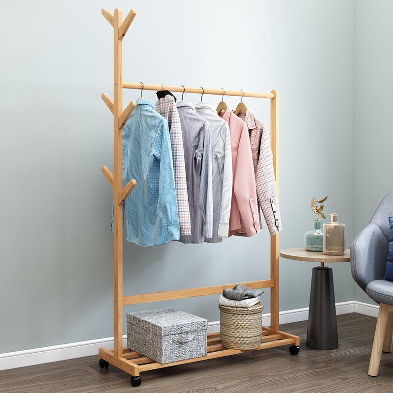简约现代家用衣服架子衣架收纳落地卧室置物架挂包简易树杈衣帽架