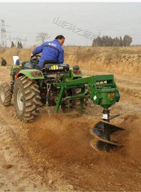 车载式小型植树钻坑机后置田园便捷打桩机造林挖坑立柱打洞机