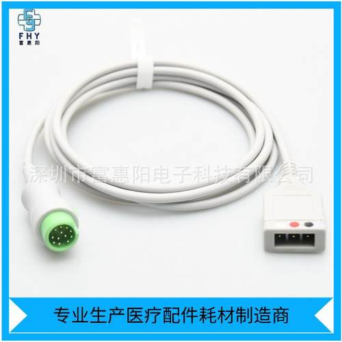 直销心电导联线T5/D6/IPM8/UMEC8/IMEC10监护仪3导心电主电缆
