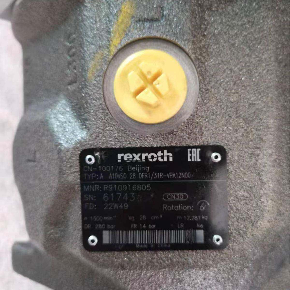 力士乐柱塞泵R910916805液压泵A10VSO28DFR1/31R-VPA12N00-PPA12N