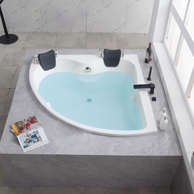 1.5米扇形亚克力浴缸嵌入式按摩浴缸一体浴盆个性设计浴缸家用洗