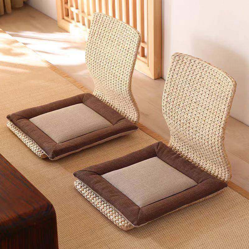 草编榻榻米靠背椅家用懒人卧室宿舍床上座椅飘窗无腿日式坐地椅子,居家布艺,入户地垫,淘宝优惠券,粉丝福利购,淘宝优惠卷