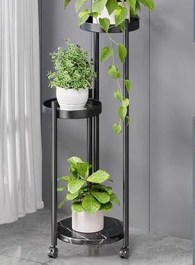 客厅落地式绿萝摆放架花架子2025新款轻奢高级感托架阳台花盆架子