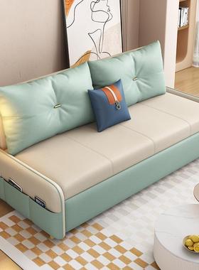 2023年新款简约客厅布艺沙发床小户型北欧风格轻奢组合出租屋两用