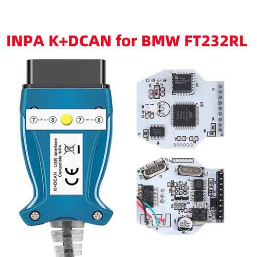 INPA K+DCAN for BMW FT232 9241蓝色外壳白色PCB按压式开关