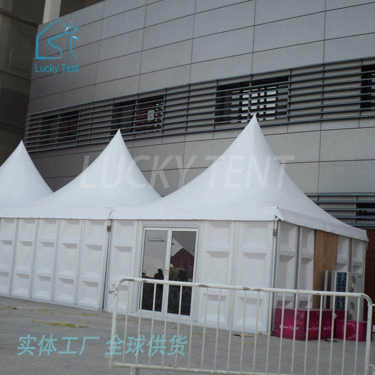 广州厂家直销6x6m,8x8m欧式尖顶帐篷铝合金锥顶篷房带ABS硬体墙
