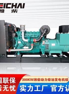 300千瓦潍柴柴油发电机WP12D353E200发动机全铜无刷备用发电机