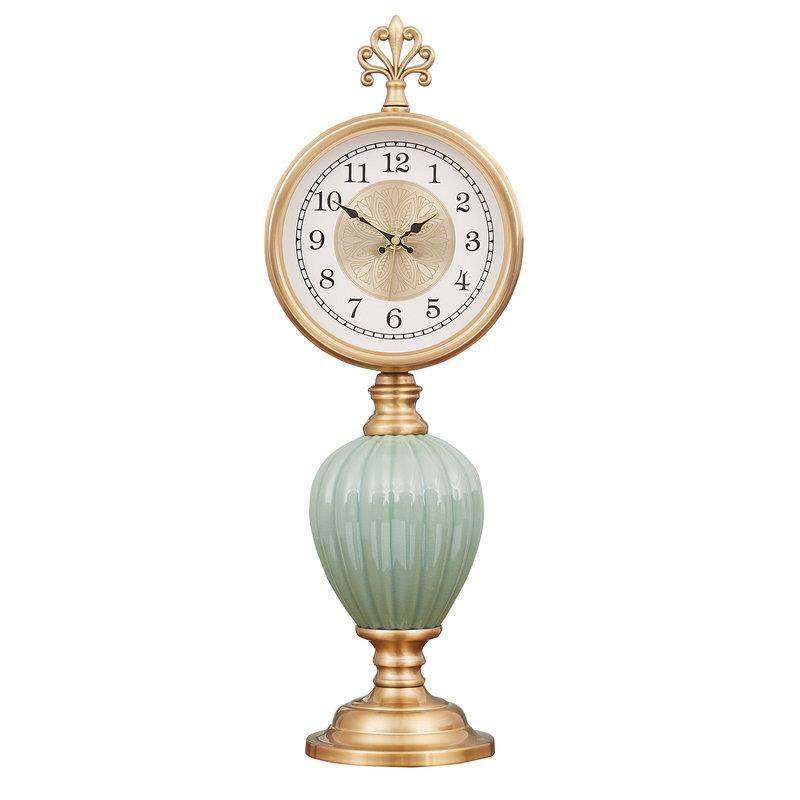 工厂直销欧式复古个性座钟美式卧室台式钟家用时钟床头柜摆件立钟