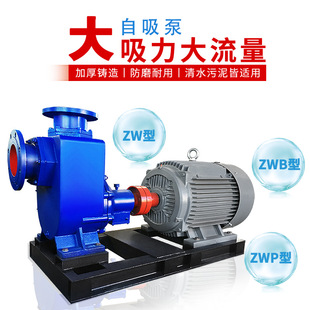 自吸离心泵高扬程80zw30自吸泵55KW抽污泥25KW大流量真空抽水三相