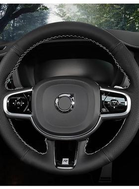 2018款沃尔沃XC60方向盘套新xc60手缝真皮把套内饰改装专用