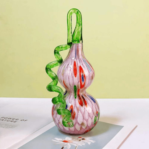 琉璃紫色网纹琉芦摆件LL0070