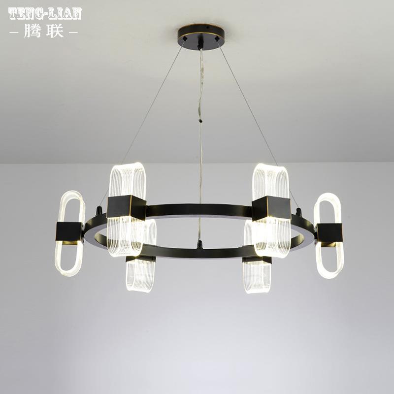 北欧客厅餐厅全铜吊灯轻奢水晶卧室房间美式别墅书房大厅楼梯灯具