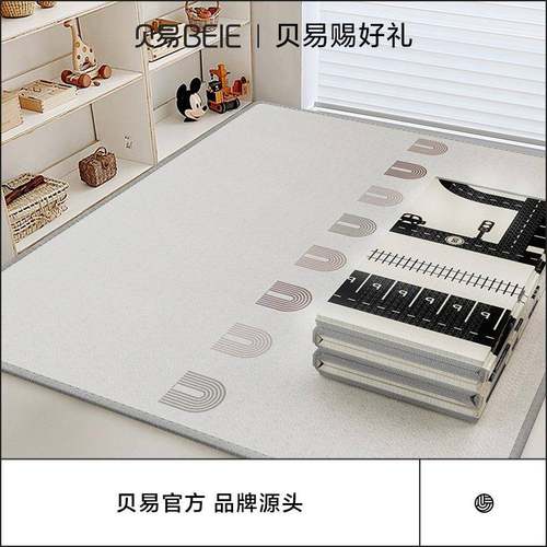 贝易可折叠爬行垫加厚宝宝爬爬垫家用婴儿xpe升级布面宝宝爬行