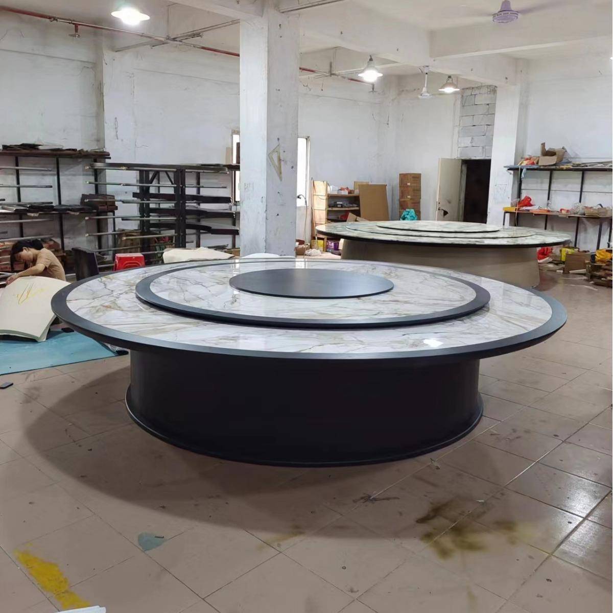 入框式电动餐桌自动转盘餐桌电动餐桌