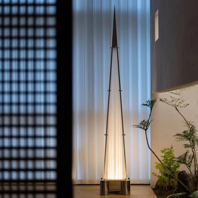 中山工厂直销设计师客厅宝塔光影氛围装饰落地灯简约现代别墅样板