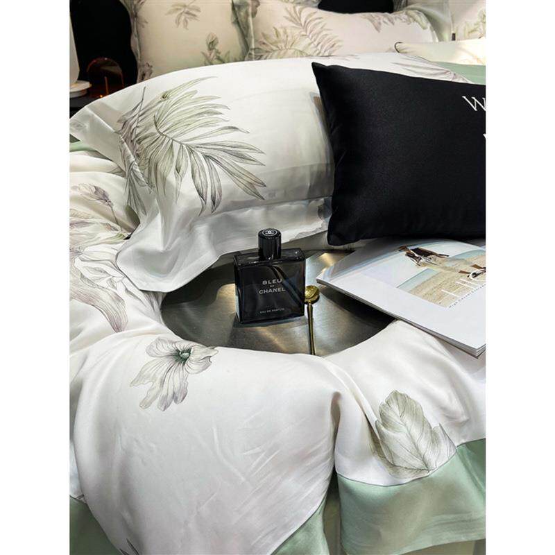 轻奢风100支兰精天丝四件套夏季双面凉感丝滑裸睡床单被套罩床品4