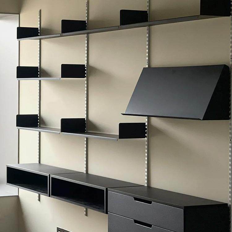 中古书架墙上轨道置物架黑色多层挂墙简约壁挂金属隔板陈列架装饰,3C数码配件,USB灯,淘宝优惠券,粉丝福利购,淘宝优惠卷