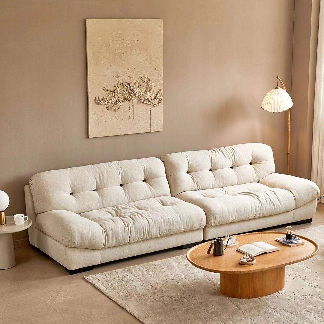 baxter云朵沙发布艺小户型意式客厅现代简约北欧懒人羽绒奶油风