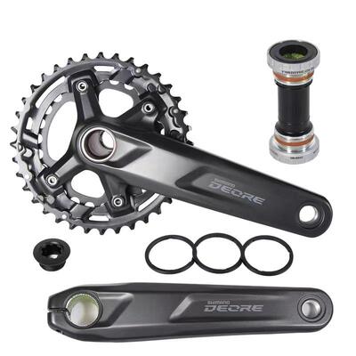 禧玛马诺 M4100牙盘 2x10速 175腿长 双盘 不带中轴