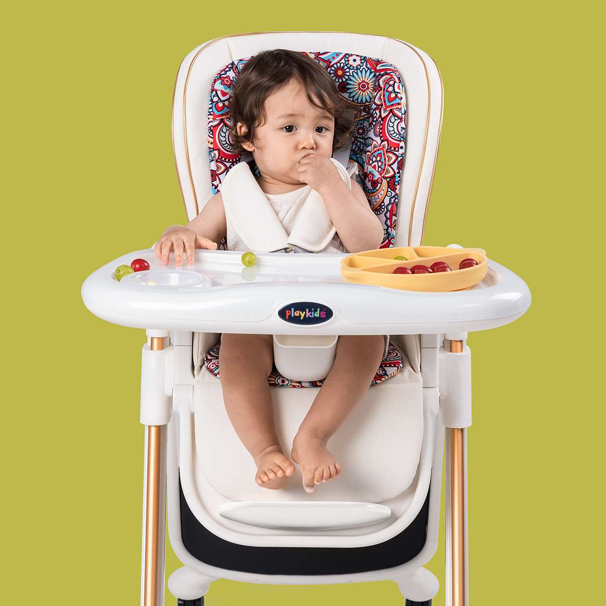 playkids宝宝餐椅可折叠婴儿家用多功能便携式座椅儿童吃饭椅子