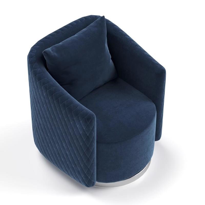 单人布艺沙发北欧轻奢现代简约大小户型客厅售楼处接待扶手椅