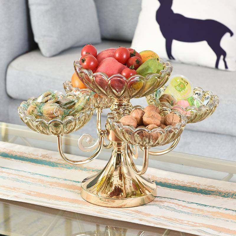 水果盘客厅家用现代创意茶几轻奢风水晶多层玻璃果盘欧式奢华高档,鲜花速递/花卉仿真/绿植园艺,割草机/草坪机,淘宝优惠券,粉丝福利购,淘宝优惠卷