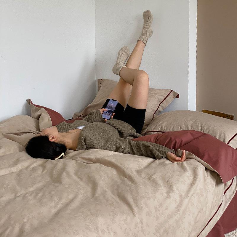 美式复古提花丨四件套全棉纯棉床单被套轻奢感磨毛秋冬季床品