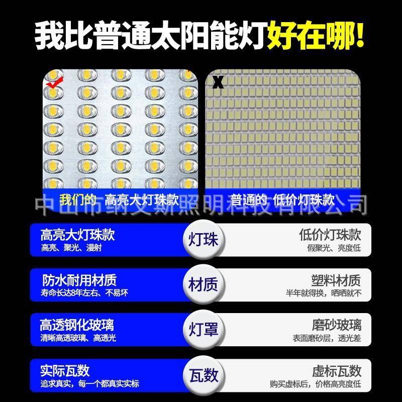太阳能灯2023新款1000W大功率户外灯中山清霜风吾假面