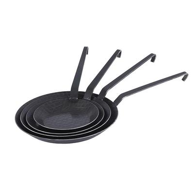 新款牛排煎锅户外露营烧烤盘纯铁烤盘西式长柄平底锅无涂层铁锅