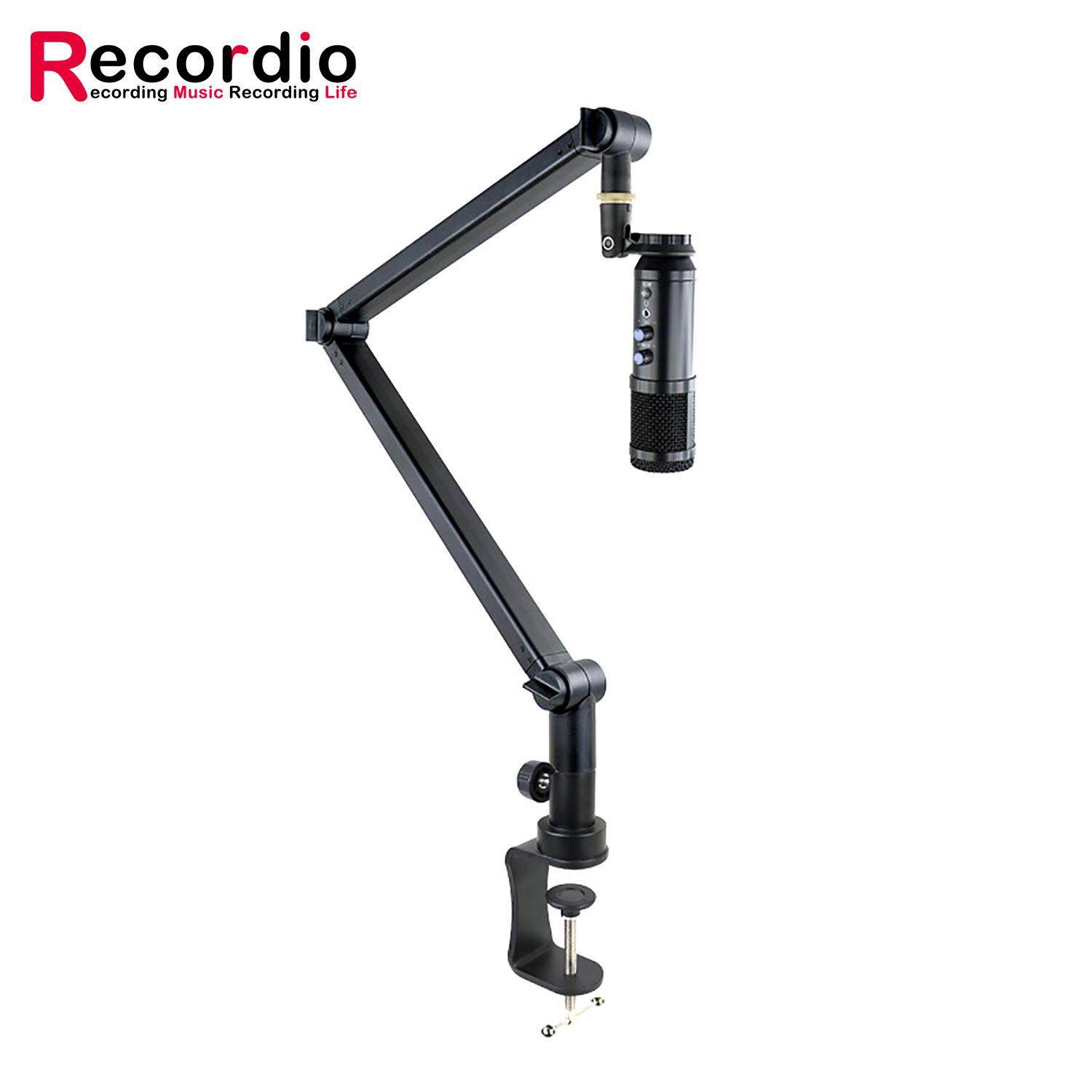 GAZ-45台式折叠铝合金无弹簧悬臂麦克风悬臂麦克风支架话筒支架