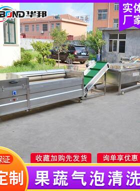 华洗邦新一蔬菜清洗风干流水线 蔬代菜处理设备APL不 锈钢果蔬清