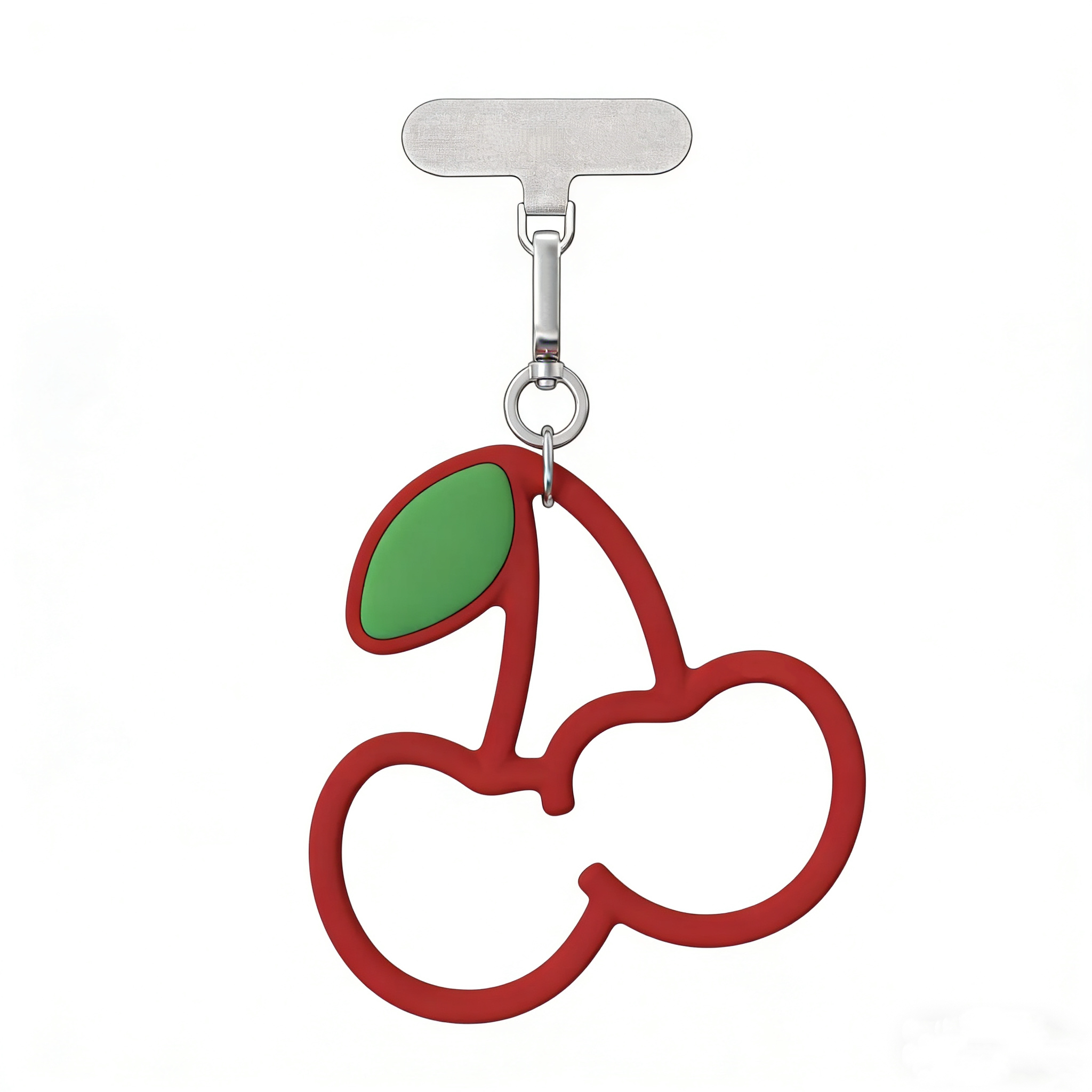 樱桃硅胶腕带手机链挂饰钥匙圈包包可爱手机链短款百搭DIY挂绳女