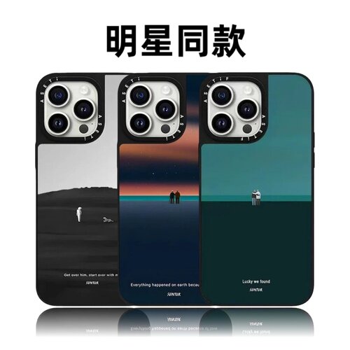 casyefy联名富士山下情感故事16pro适用iPhone17proMax苹果15plus手机壳13防摔14保护套磁吸华强北平替潮女
