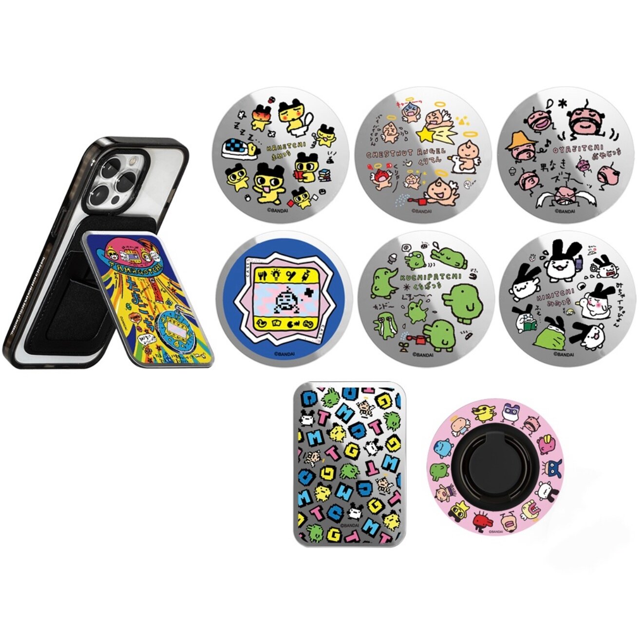 拓麻歌子Tamagotchi磁吸支架手机通用折叠MagSafe磁吸卡包指环扣图片