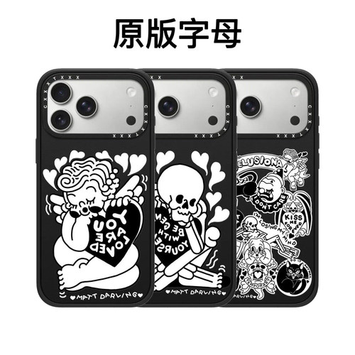 Matt Darling暗黑美学爱心天使联名17Promax适用于苹果iPhone16Pro手机壳15pro明星同款14Pro可爱13防摔保护